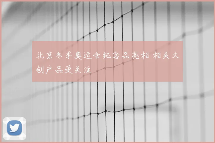 北京冬季奥运会纪念品亮相 相关文创产品受关注